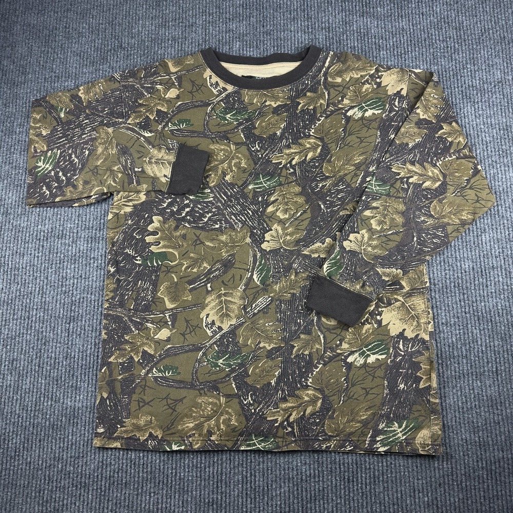 Vintage 90s Master Sportsman Realtree Camo‎ Long Sleeve Shirt Size Large Men's
